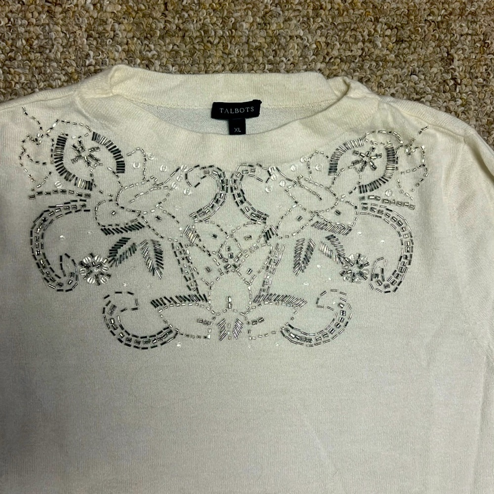 Talbots beaded sweater